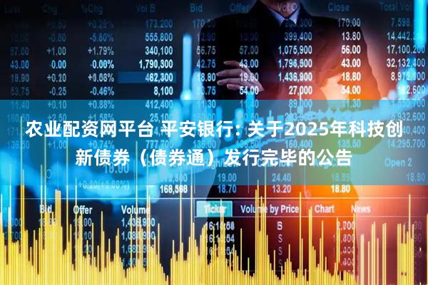 农业配资网平台 平安银行: 关于2025年科技创新债券（债券通）发行完毕的公告